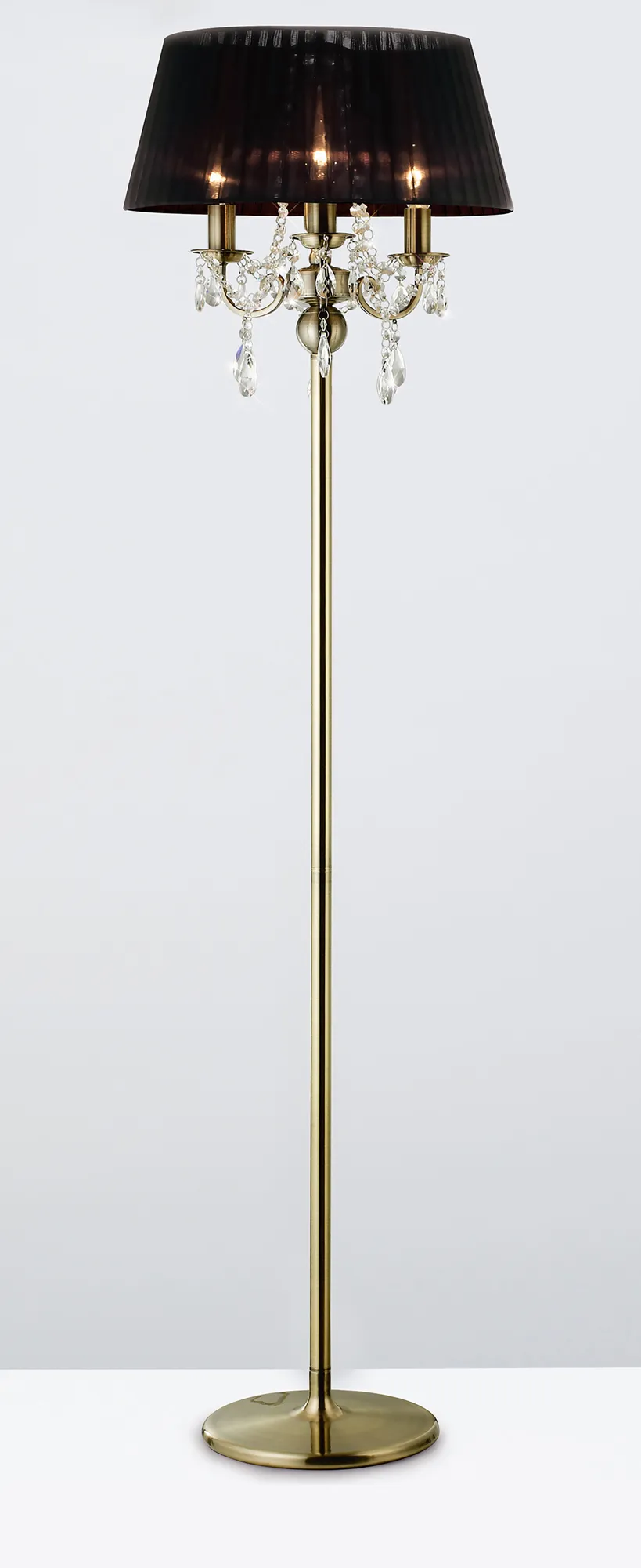 IL30066/BL  Olivia Crystal 163cm Floor Lamp 3 Light